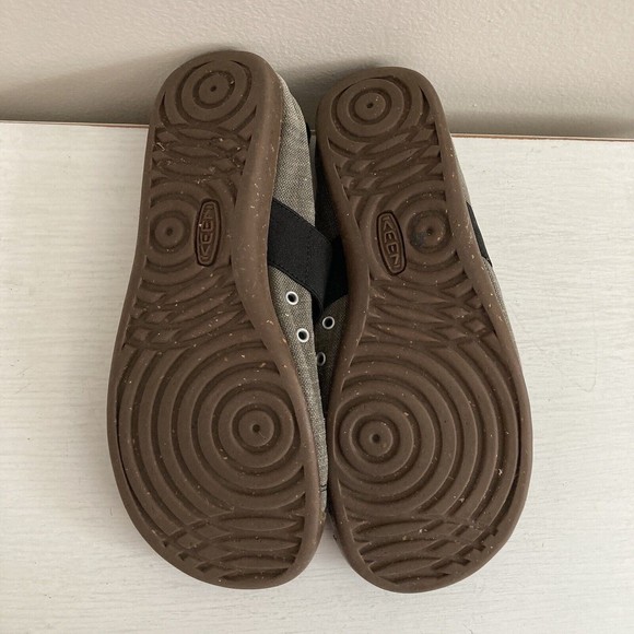 Keen Shoes Keen Womens Sienna Canvas Mary Jane Gray Slip On Shoes